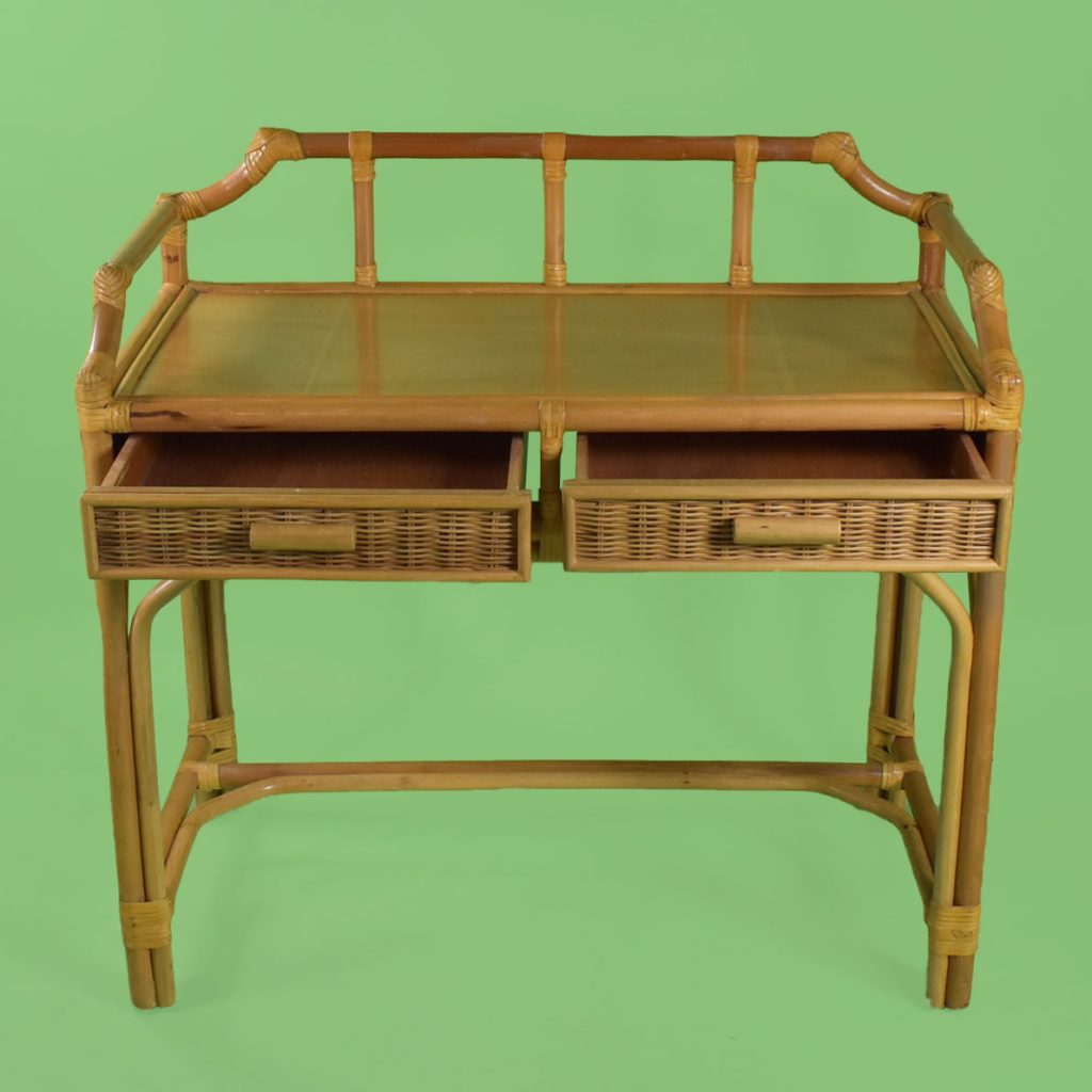 Vintage Rattan Desk Circa Who