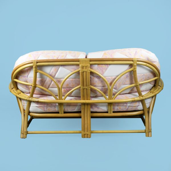 Vintage Rattan Loveseat by McGuire