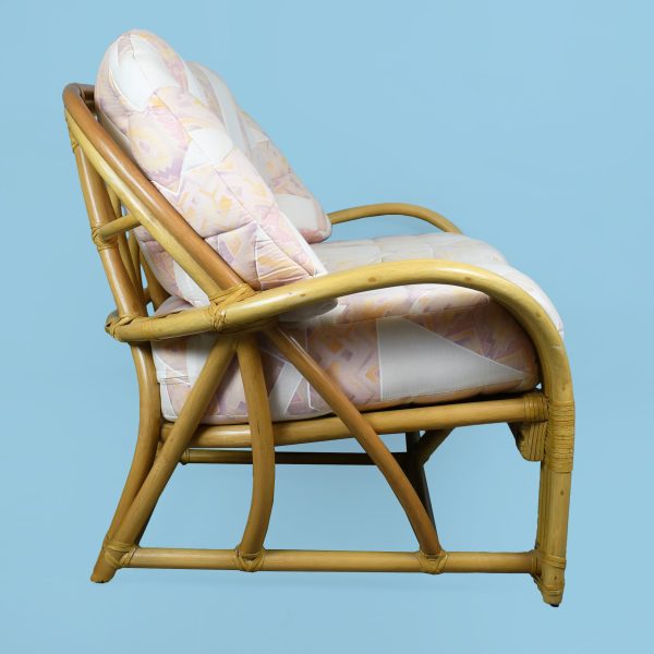 Vintage Rattan Loveseat by McGuire
