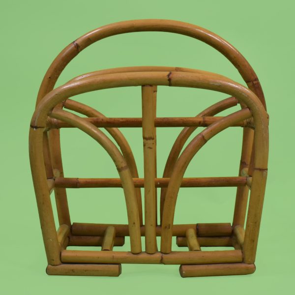 Vintage Rattan Magazine Rack