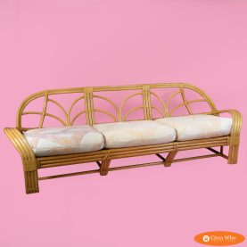 Vintage Rattan Sofa by McGuire