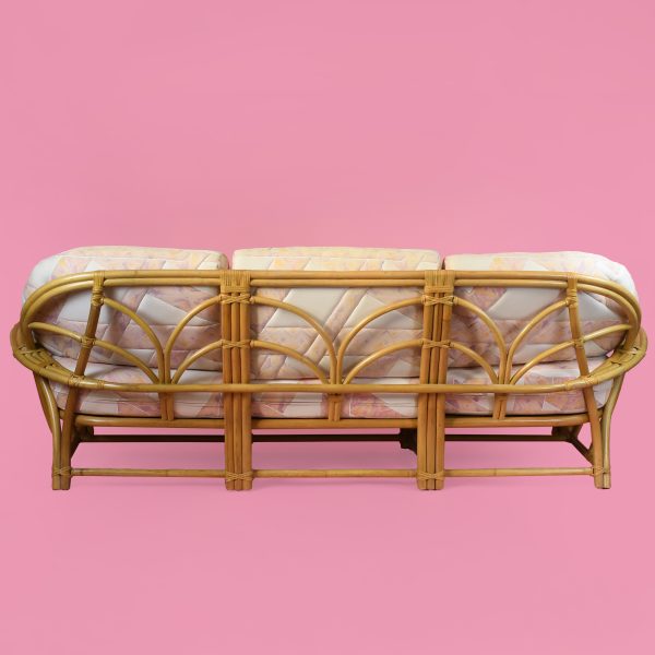 Vintage Rattan Sofa by McGuire