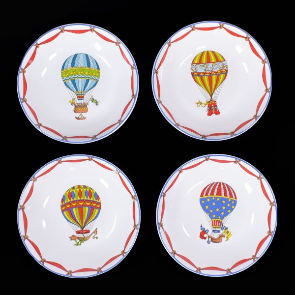 Vintage Set of 4 Tiffany Hot Air Ballon Bowls