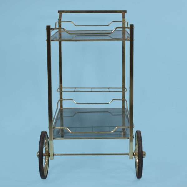 Vintage Small Brass Bar Cart