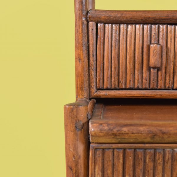 Vintage Split Rattan Desk With Chair