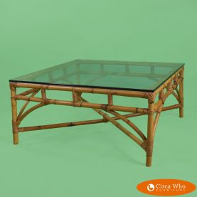 Vintage Square Bamboo coffee table