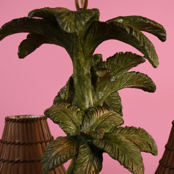 Vintage Three Palm Tree Chandelier