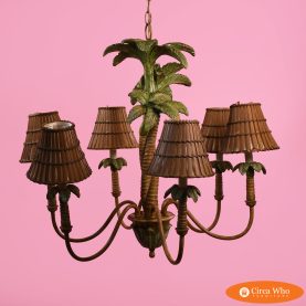 Vintage Three Palm Tree Chandelier