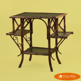 Vintage Tiered Tortoiseshell Table