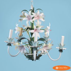 Vintage Tole Small Chandelier