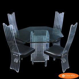 Vintage Unique Lucite Dining Set
