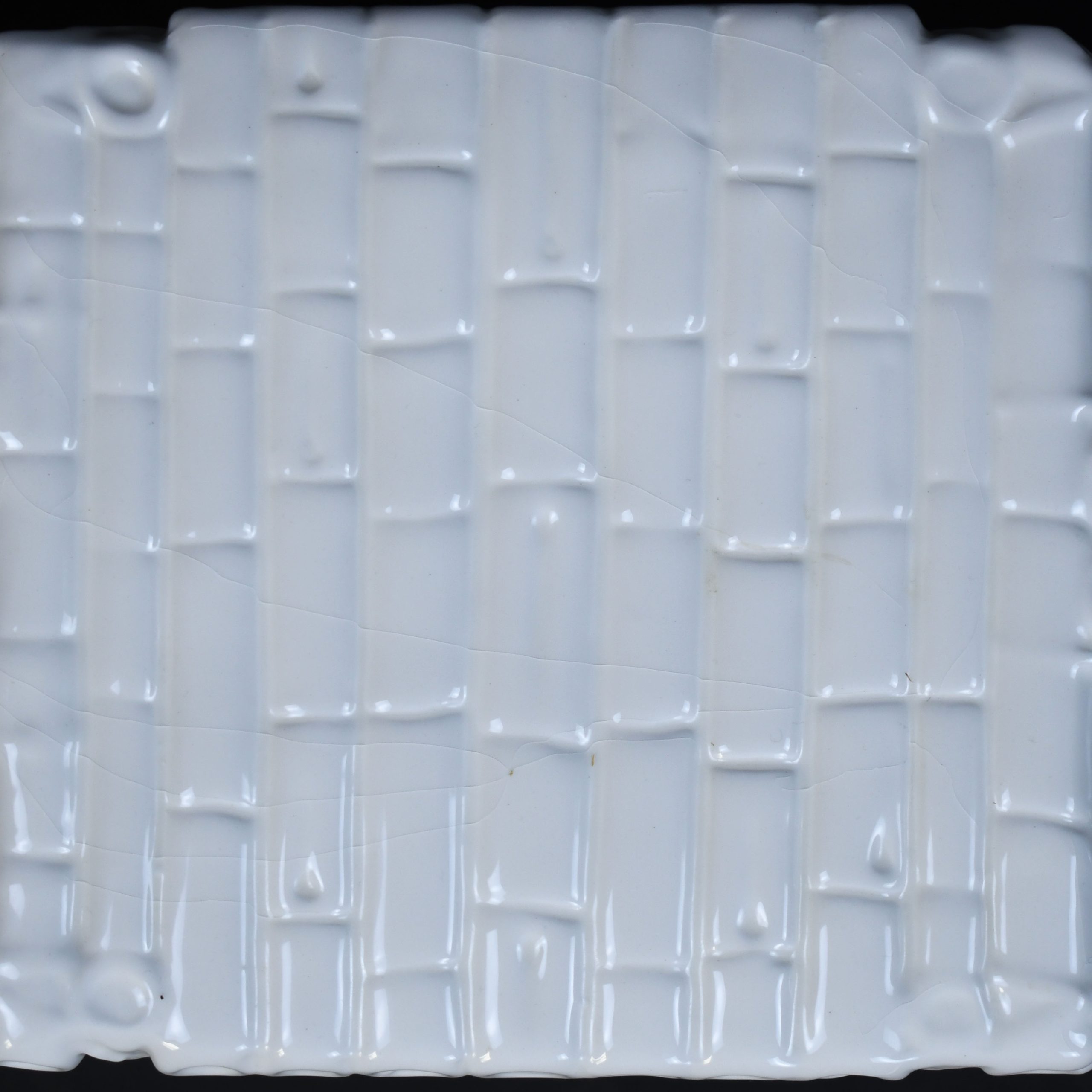 Vintage White Ceramic Elephant With Bamboo Top