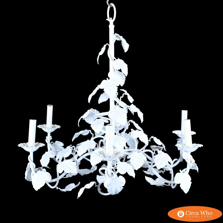 Vintage White Ornamental Chandelier