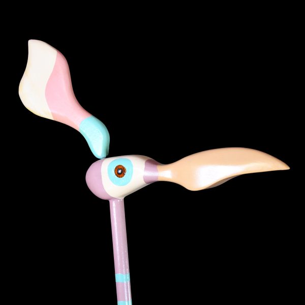 Whimsical Hand-painted Bird Sculpture