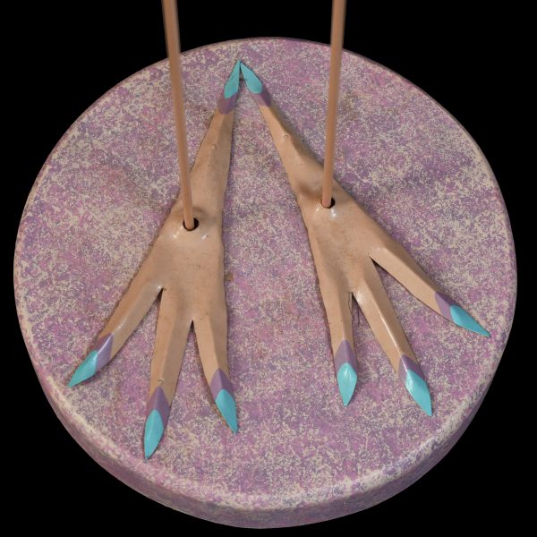 Whimsical Hand-painted Bird Sculpture