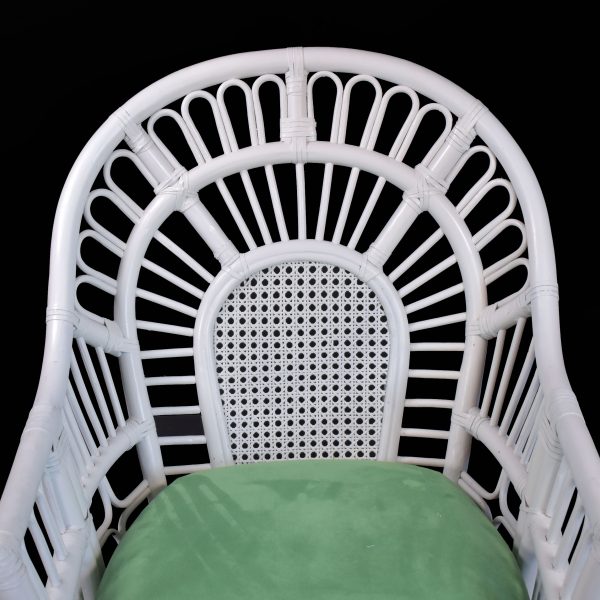 White Brighton Style Rattan Chair