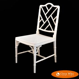 White Chippendale Single Chair