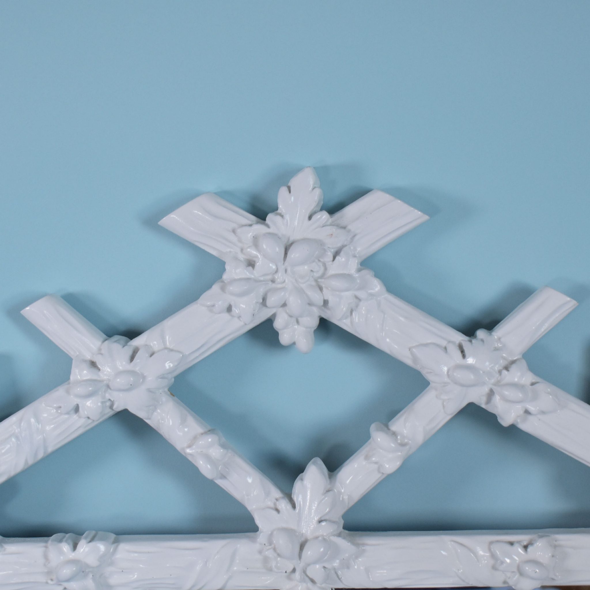 White Fretwork Floral Mirror | Circa Who