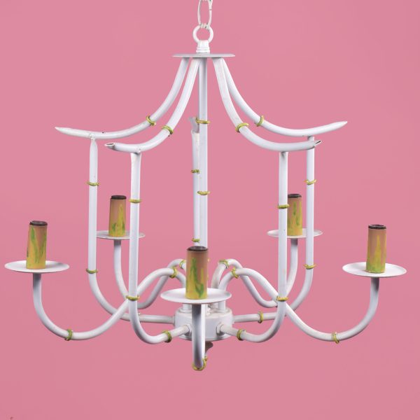 White Pagoda Small Chandelier