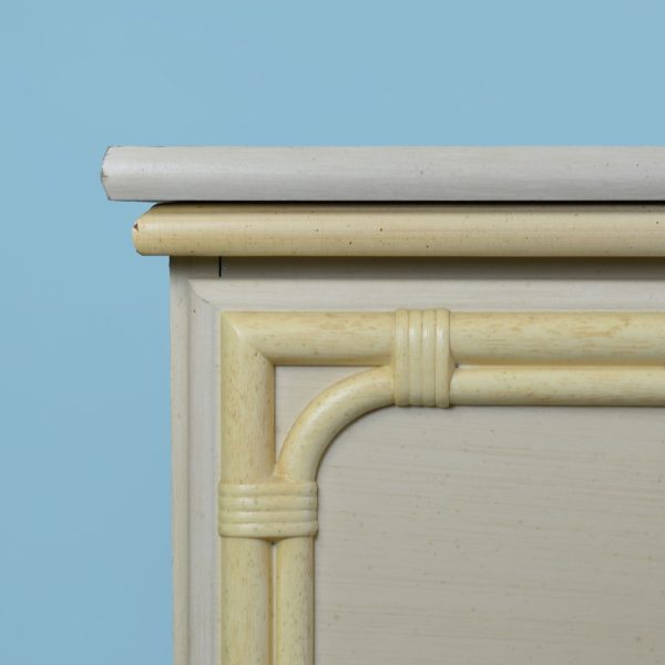 White Rattan Dresser