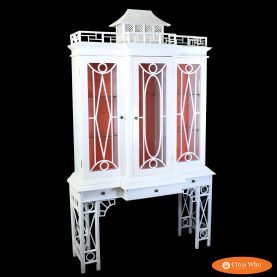 White Rattan Pagoda Hutch