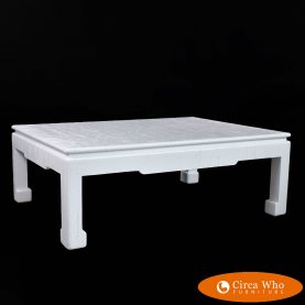 White Wrapped Ming Style Coffee Table