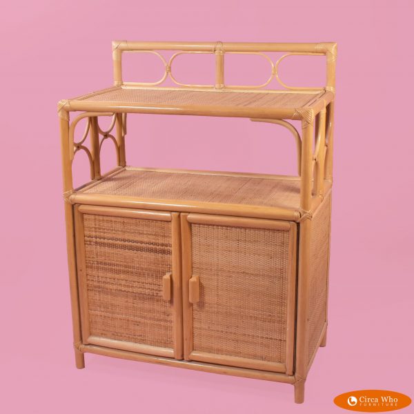 Woven Rattan 2-Door Cabinet