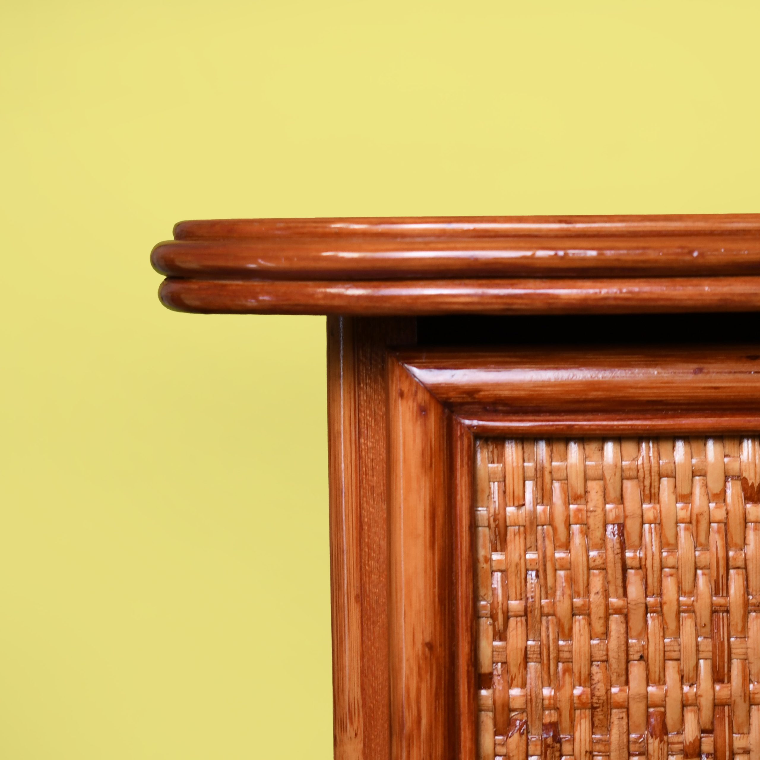 Woven Rattan 3-Piece Media Cabinet by Maugrion