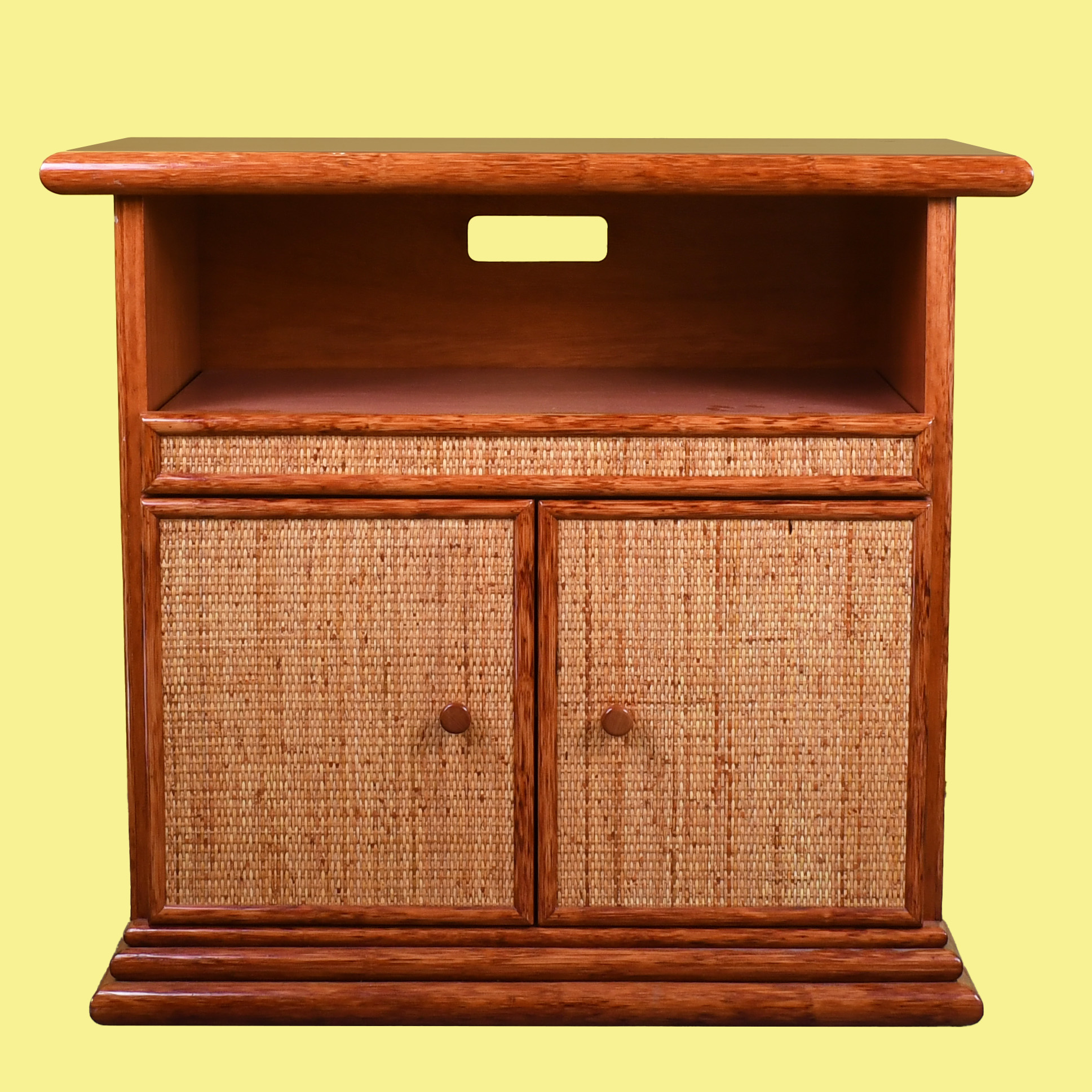 Woven Rattan 3-Piece Media Cabinet by Maugrion