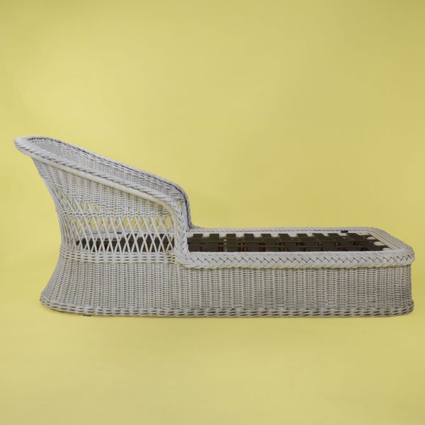 Woven Rattan Chaise Lounge