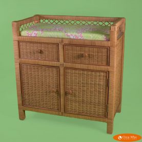 Woven Rattan Changing Cabinet