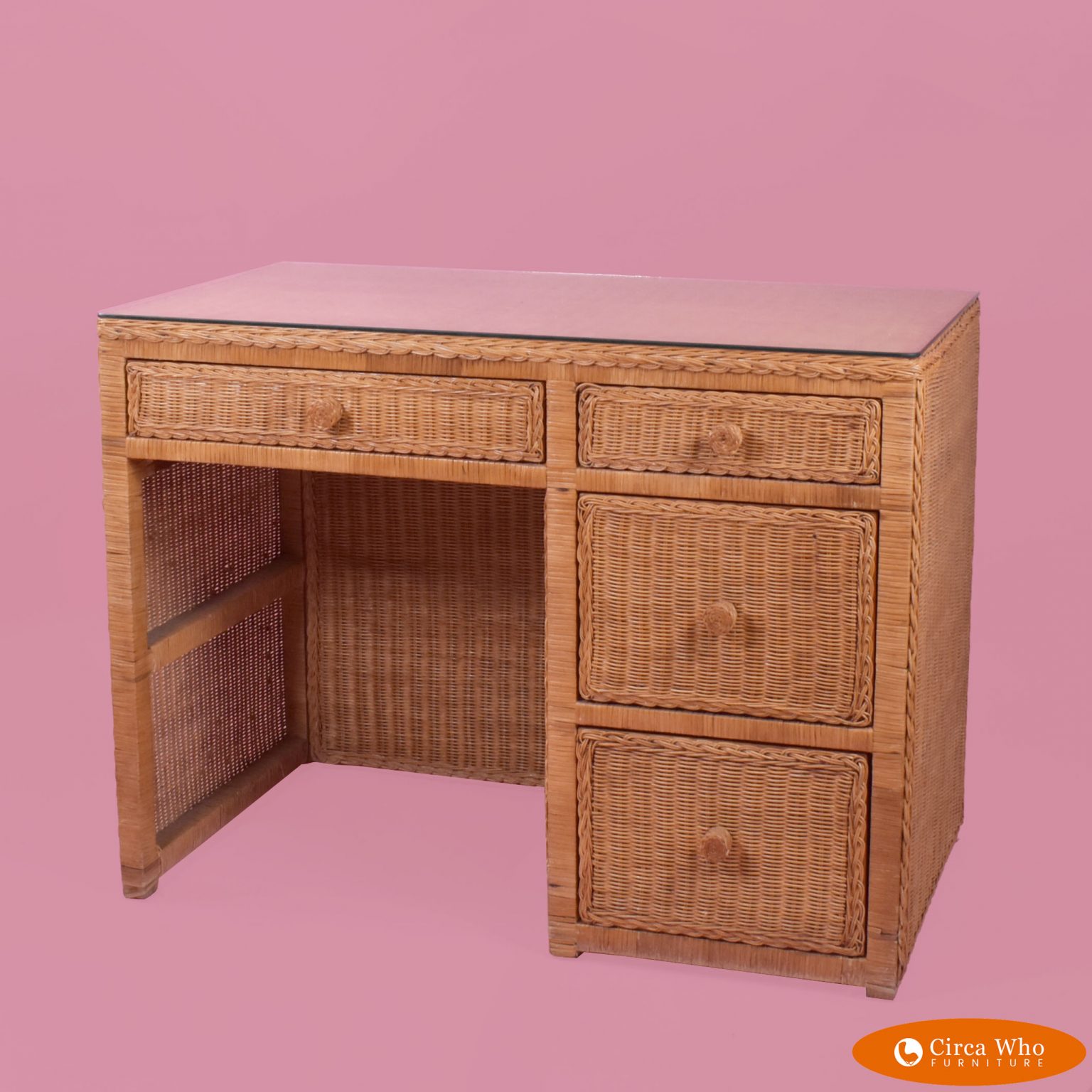 Woven Rattan Desk Circa Who