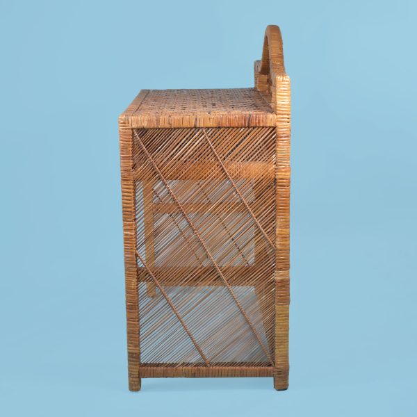 Woven Rattan Desk With Chair