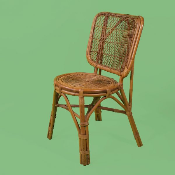 Woven Rattan Desk with Chair