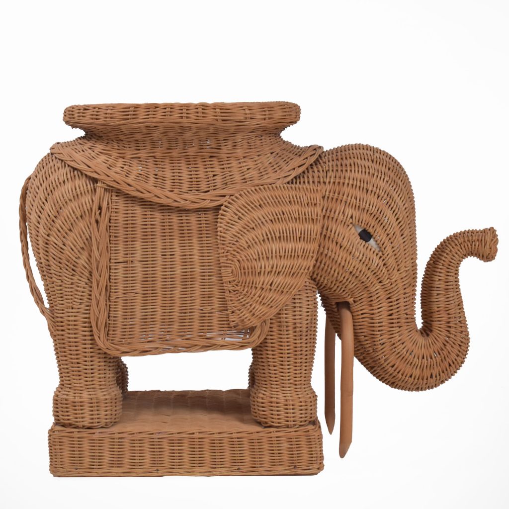 Woven Rattan Elephant Table Circa Who