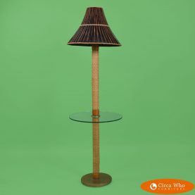 Woven Rattan Floor Lamp