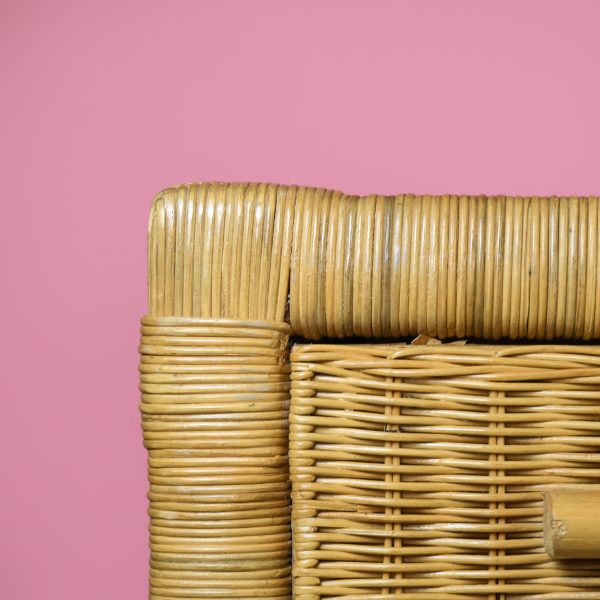 Woven Rattan and Bamboo Double Dresser