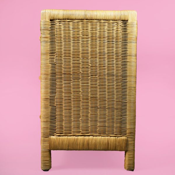 Woven Rattan and Bamboo Double Dresser