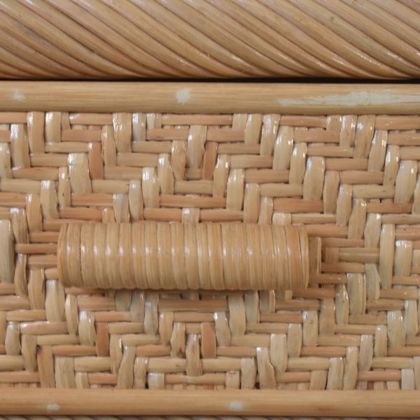 Woven Rattan and Pencil Reed Dresser