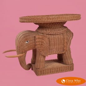 Woven Rattan elephant Side Table