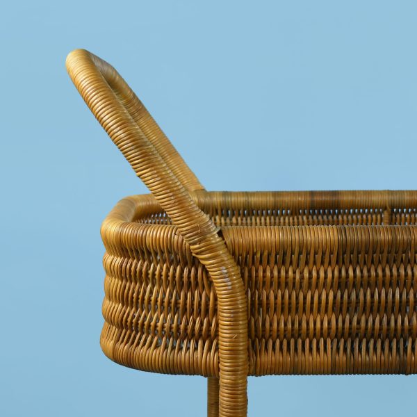 Wrapped Rattan 2 Tier Bar Cart