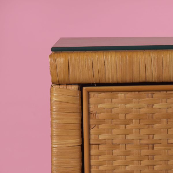 Wrapped Rattan Coastal Chest