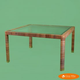 Wrapped Rattan Dining Table by Beilecky Brothers