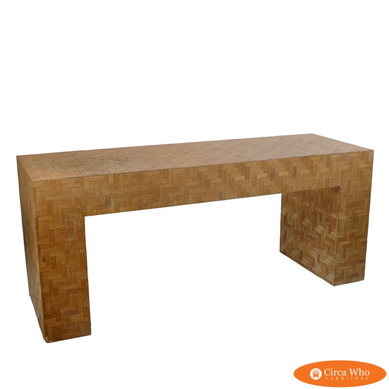 Wrapped Rattan Large Console