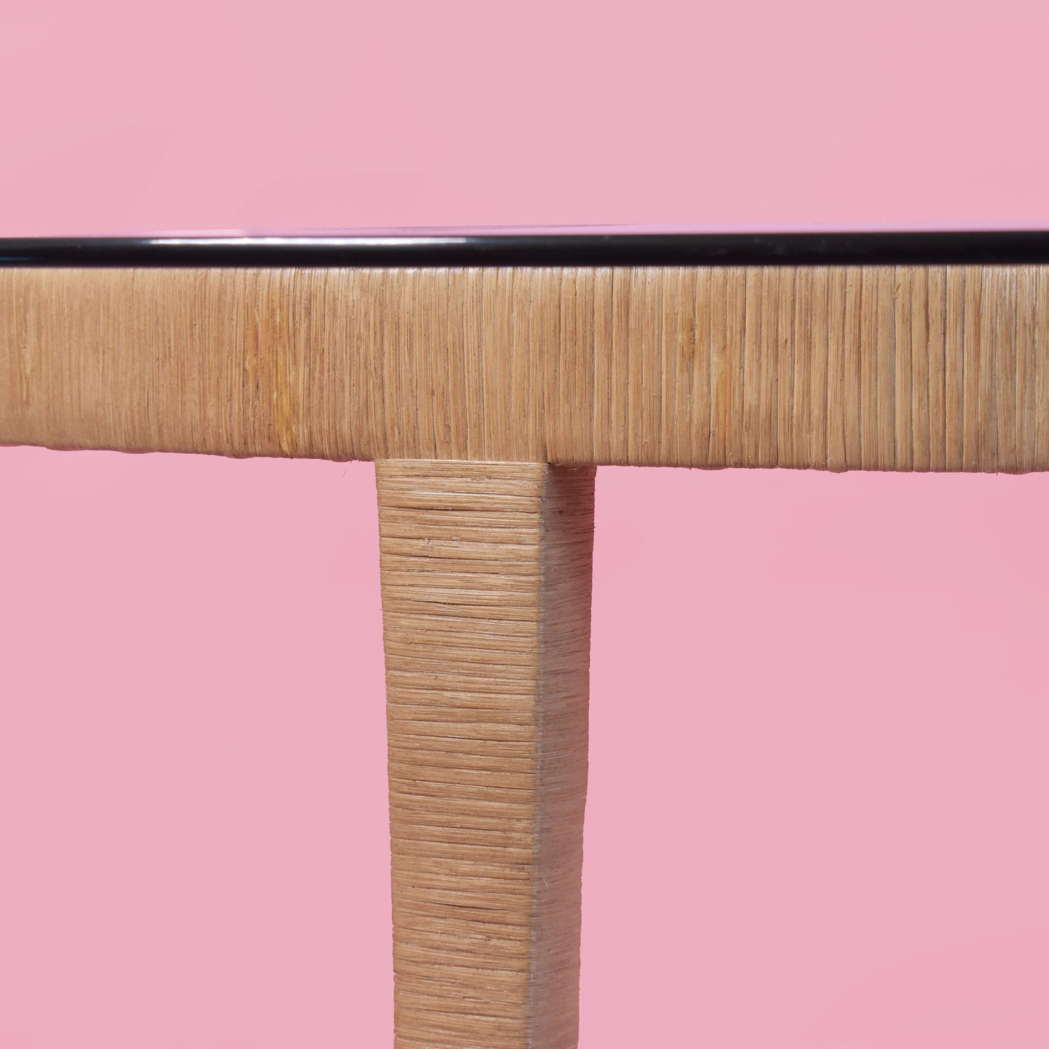 Wrapped Rattan Oval Dining Table Circa Who