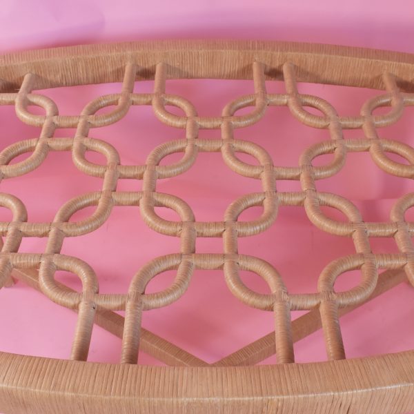 Wrapped Rattan Oval Dining Table