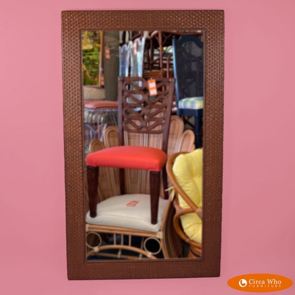 Wrapped Rattan Oversize Mirror