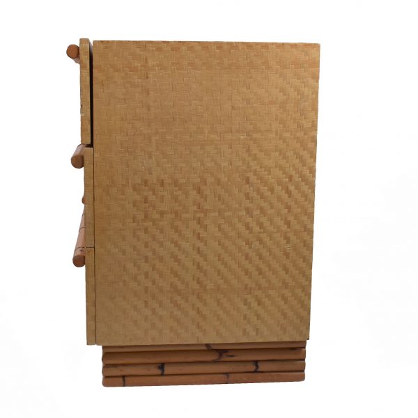 Wrapped Rattan and Bamboo Dresser