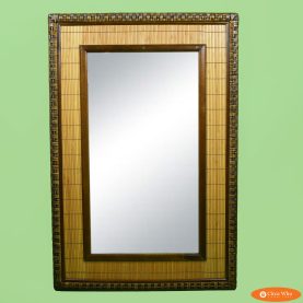 Wrapped Rattan and Split Rattan Mirror