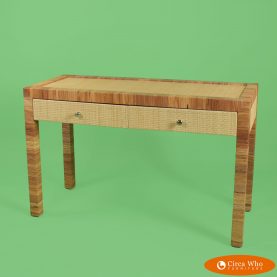 Wrapped and Woven Rattan Desk